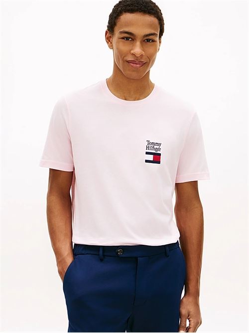 brand love text stack tee TOMMY HILFIGER | MW0MW42367TPB